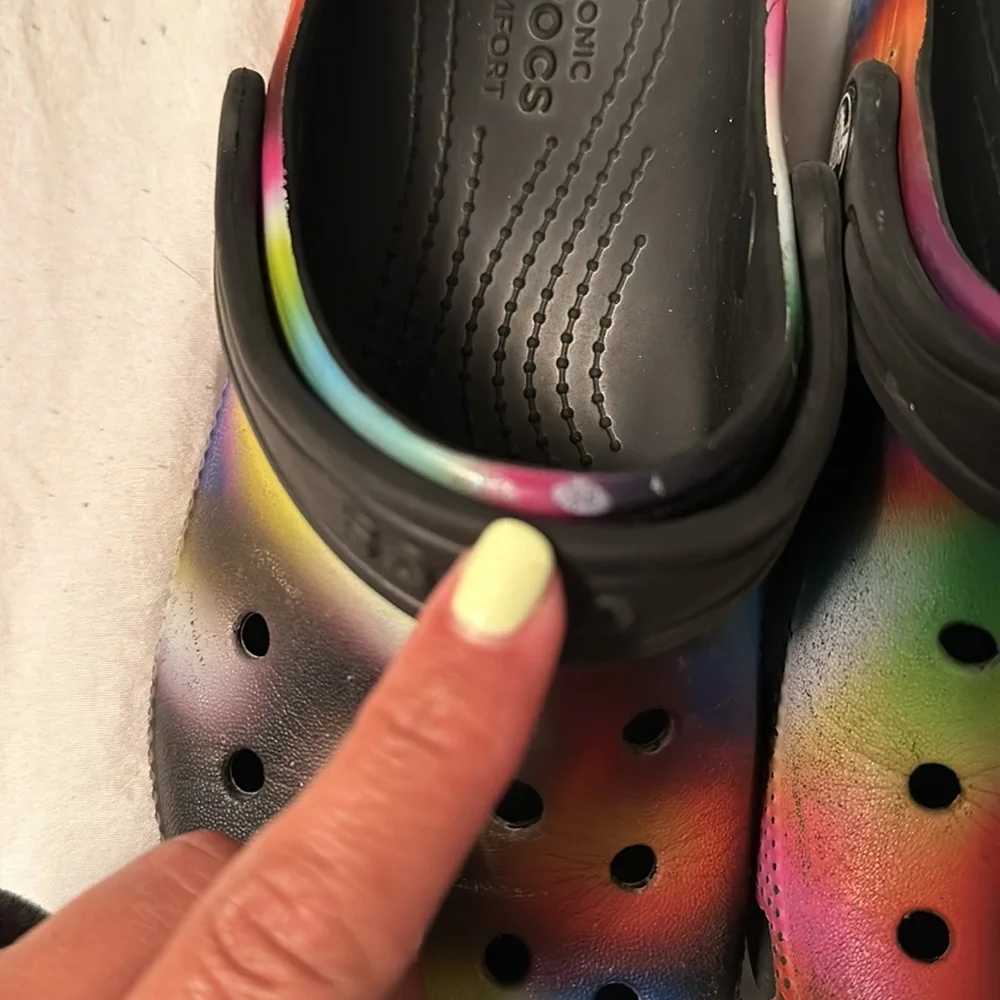 Rainbow crocs